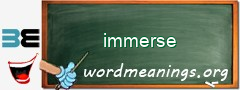 WordMeaning blackboard for immerse